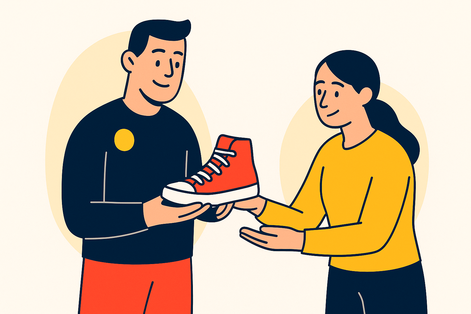 Vendeur confie l'objet au témoin